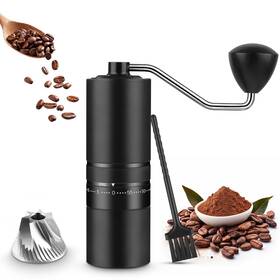 Gm827 Kashevi Portable Manual Coffee Grinder 60 Precision Grind Settings Stainless Steel