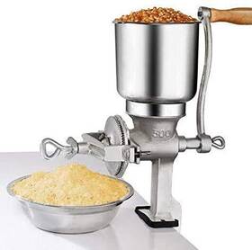 Kchex 810077840306 Tall Cast Manual Iron Mill Grinder Hand Crank Grains Oats Corn Wheat Coffee Nuts