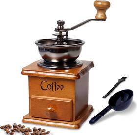 Kini Mox 744110990003 Manual Coffee Grinder Mini Vintage Wooden Bean For Decoration Dis