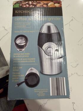 Kitchen Living 041498296285 Coffee And Spice Grinder Cafe Automatic Portable Usb Rechargeable Mill