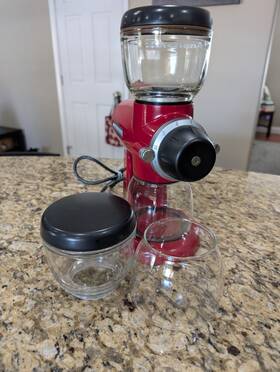 Kitchenaid 050946946986 Proline Burr Coffee Grinder - Extra Glass Parts Empire Red