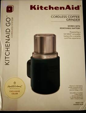 Kbgr111se Kitchenaid Cordless Coffee Grinder In Shaded Palm Green Hearth And Hand