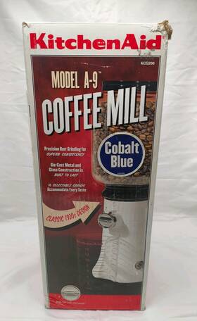 Kcg200ob Kitchenaid Kcg200b4 Burr Coffee Mill Grinder A-9 Cobalt Blue Original Box