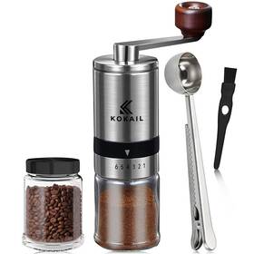 Kokail 727295194657 Manual Coffee Bean Grinder Hand With Crank Handle Wood Knob