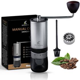 Kokail 734690028197 Manual Hand Coffee Bean Grinder - 7 Star Stainless Steel Burr Adjustable Set