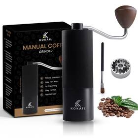 Kokail 734690028203 Manual Coffee Grinder With 7 Star Stainless Steel Burr Adjustable Settings A