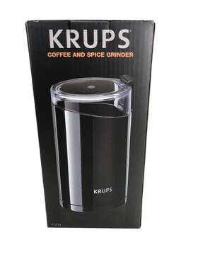 F203 Krups 010942104384 Electric Spice And Coffee Grinder Stainless Steel - Black New In Box