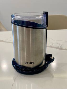 Gx204 Krups One Touch Electric Spice And Coffee Grinder - Stainless Steel