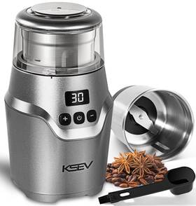 Ksev 795630702102 Digital Display Timer Coffee Grinder Herb Large Capacity Up To 12 C