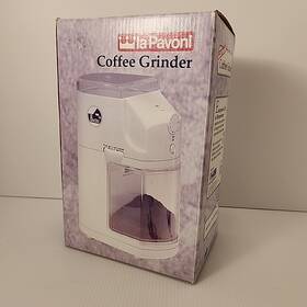 La Pavoni 725182220175 New In Box White Coffee Grinder Model Pa-burr With 18 Settings