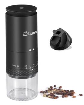 Pluto-01b Lamido Portable Cordless Burr Coffee Grinder Electric Conical Bur Espresso