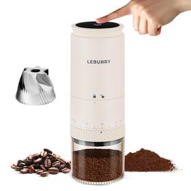 Lb-t08 Leburry Burr Coffee Grinder - Portable Espresso With Stainless Steel Conical