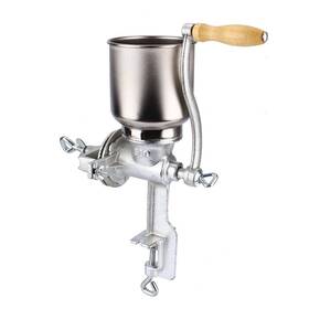 Liusin 747333054552 Manual Grain Grinder Hand Crank Mill Table Clamp Corn Cast