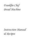 Fbm2000 Machine Fbm280 Franklin Bread Fbm285 Manual Chef