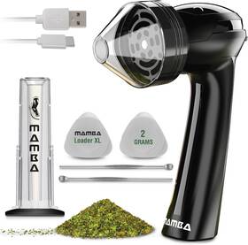 V2-55-bl Mamba Loader Xl V2-55 Electric Herb Grinder Black Usb Rechargeable