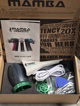 Mamba V2-ch 3.6v V2 Charcoal Green Portable Electric Herb Grinder Usb Rechargeable