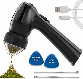 V3-blbl Mamba Lite 0.75g Plastic Head Electric Herb Grinder Black Usb Rechargeable