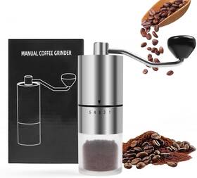 Sykafeiji001 Matrjestice Manual Coffee Grinder With Ceramics Burr For Espresso French Press 5 Silver