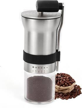 Qys-018 Matrjestices Manual Coffee Grinder With Ceramic Burr 1.12oz Capacity Handheld Mill