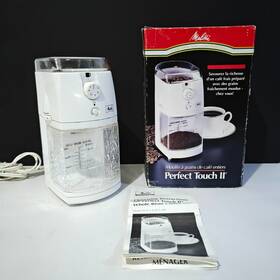 Melitta 055437664035 Perfect Touch Ii - Model Cg-4 Coffee Grinder White