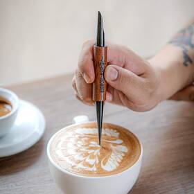 Cn5400 Mhw-3bomber Latte Art Pen For Barista Rosewood Coffee Black