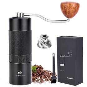 Miscedence 705736913203 Manual Coffee Bean Grinder Internal Adjustable Setting Double Bearing Positio