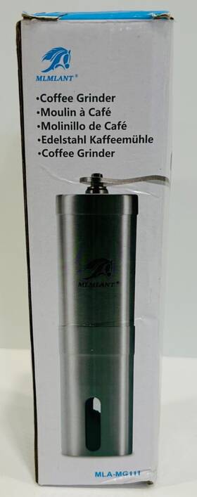 Mla-mg111 Mlmlant Portable Gray Manual Coffee Grinder Mill For Home And Travel