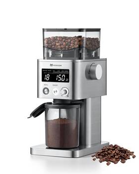 Mokkom 768461940906 Coffee Grinder Anti-static Conical Burr Bean Adjustable Elec