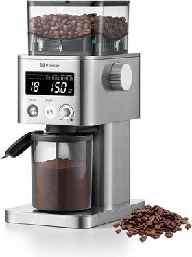 M0957 Mokkom Coffee Grinder Anti-static Conical Burr Bean Adjustable