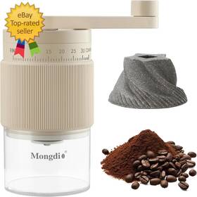 Mongdio 313055587540 Portable Manual Coffee Bean Grinder With 35 Grind Settings Hand