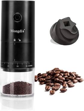 Mongdio 445025294202 Portable Electric Coffee Bean Grinder With 38 Adjustable Settings Recha