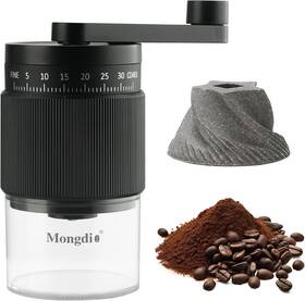Mongdio 744110451443 Portable Manual Coffee Bean Grinder With 35 Grind Settings Hand