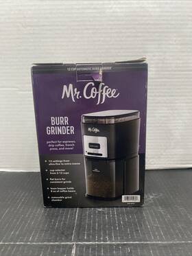 2141812-1 Mr. Coffee 12-cup Automatic Burr Grinder Black Precision Grinding For All Types