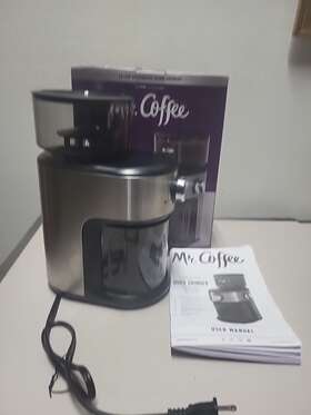 Bvmc-bmg25 Mr. Coffee Black Silver 18 Cup Automatic Burr Grinder Used