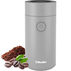 010562 Mueller Muellerliving Electric Coffee Grinder For Spice Nut Herbs And 1.8 Oz Gray