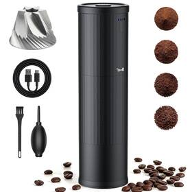 Mycampix 768152501065 Portable Electric Coffee Grinder Usb Rechargeable Burr With Adjustab