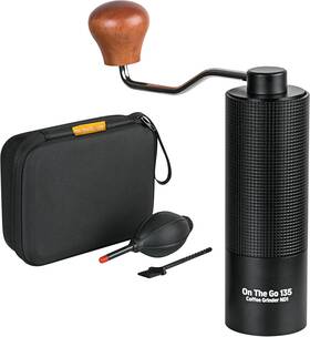 Nado 313112199136 Stainless Steel Manual Coffee Grinder With Adjustable Burr And Double Bearing