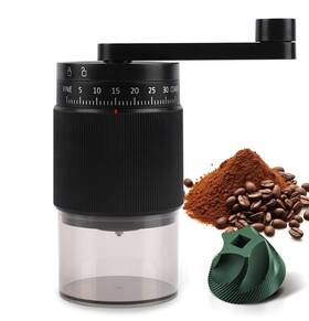 5.51x3.74x3.34in Nanspath 768825860505 Manual Coffee Grinder - 95 Ceramic Burr Black And Grey