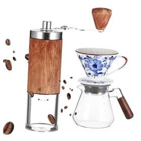 Yf016 Nisza Manual Coffee Grinder Compact Set Ceramic Grinding Core