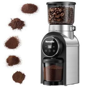 Novalife 710913390036 Electric Coffee Grinder Burr Beans With 30 Grinding Settings