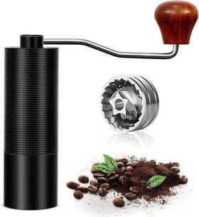 Ob-1104a Obsoorth 0.88oz Manual Coffee Grinder Cnc Stainless Steel Conical Burr Black