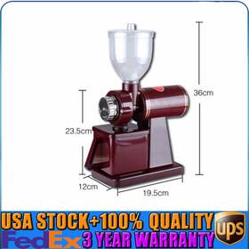 Wmt-734 Ocasami Commercial Coffee Grinder Electric Grind Automatic Burr Mill Bean Home Red