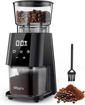 Ollygrin 313109765726 Conical Burr Coffee Grinder Electric Adjustable For Home Use To