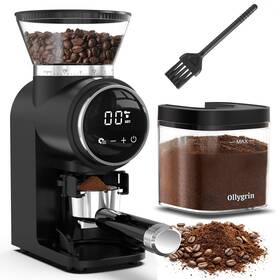 Ollygrin Aek-us-n-713-01 Conical Burr Coffee Grinder Electric Compact For Hom