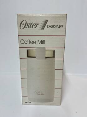 Oster 663-08 Nib Blade Coffee Grinder White 2/3 Cup Compact Easyclean Seethrough