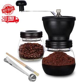 Paracity 313030520555 Manual Coffee Bean Grinder With Ceramic Burr Hand Mill Small