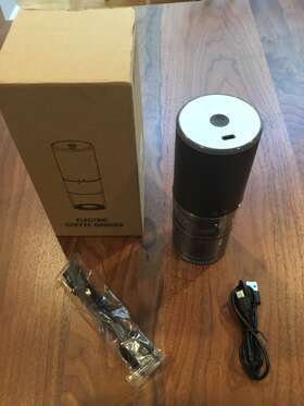 X003e4a1b3 Paracity Cordless Coffee Grinder. Gray