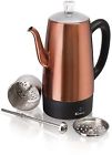 Per12 Euro Cuisine New Cup Electric Coffee Percolator Copper 0737770000120