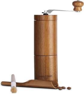 Jx2022-cg10 Poliviar 7379 Manual Coffee Bean Grinder With Adjustable Ceramic Burr - Vintage Style Portable