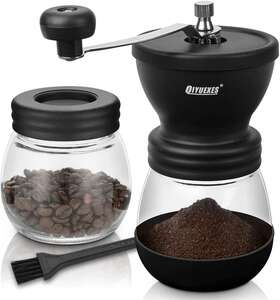 Qmg02 Qiyuexes Manual Coffee Grinder With Ceramic Burr For Beans Espresso Spices Portable Hand